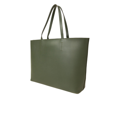 Olive Green Minimalist Tote Bag