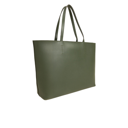 Olive Green Minimalist Tote Bag