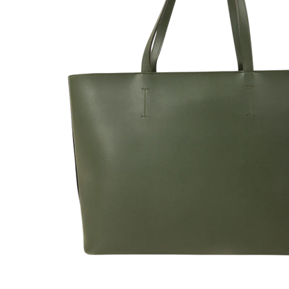 Olive Green Minimalist Tote Bag